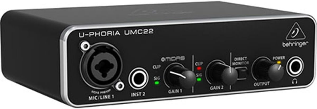 Behringer U-Phoria UMC22, la migliore interfaccia audio economica per registrare a casa