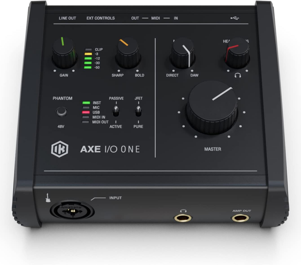 Interfaccia audio IK Multimedia AXE I/O, progettata specificamente per registrare chitarre e bassi