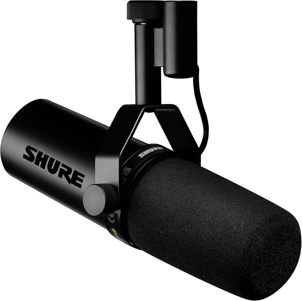Microfono dinamico Shure SM7dB per podcast e streaming